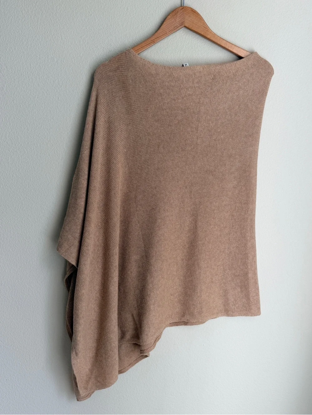 J.Crew Women's Asymmetrical cashmere Wool Poncho Sweater - Camel One Size